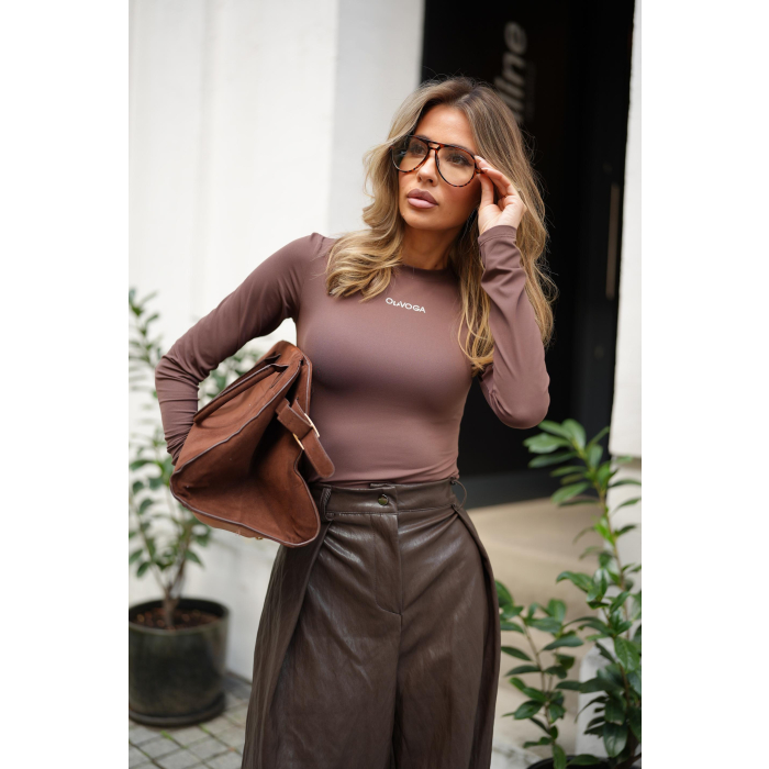 BLUZKA SLIM FIT OLAVOGA SISSI CAPPUCINO