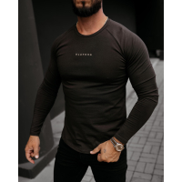 BLUZKA T-SHIRT MĘSKI LONGSLEEVE OLAVOGA MEN CLEAR BROWN