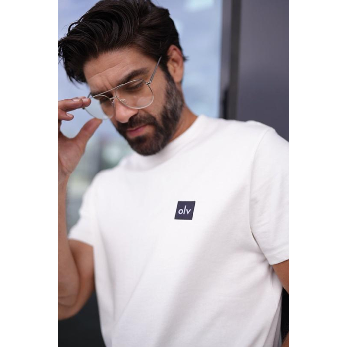 BLUZKA T-SHIRT MĘSKI OLAVOGA MEN BREEZY ECRU