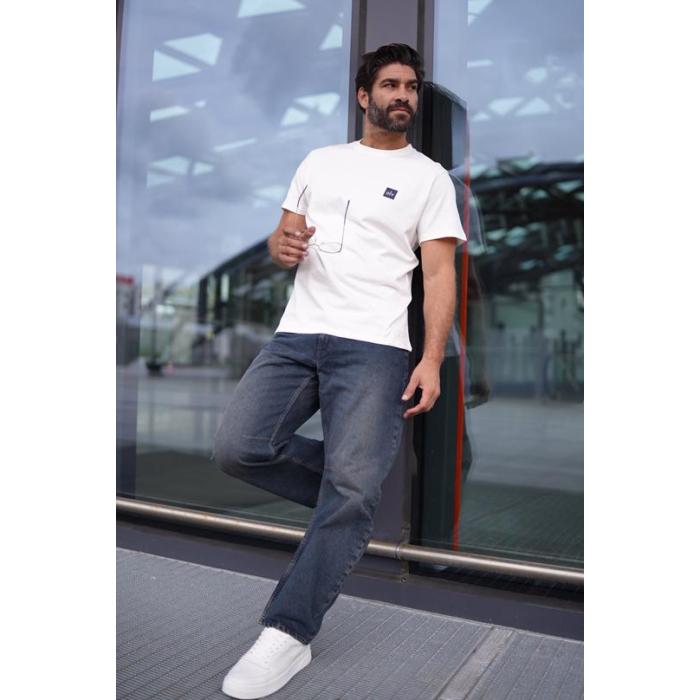 BLUZKA T-SHIRT MĘSKI OLAVOGA MEN BREEZY ECRU