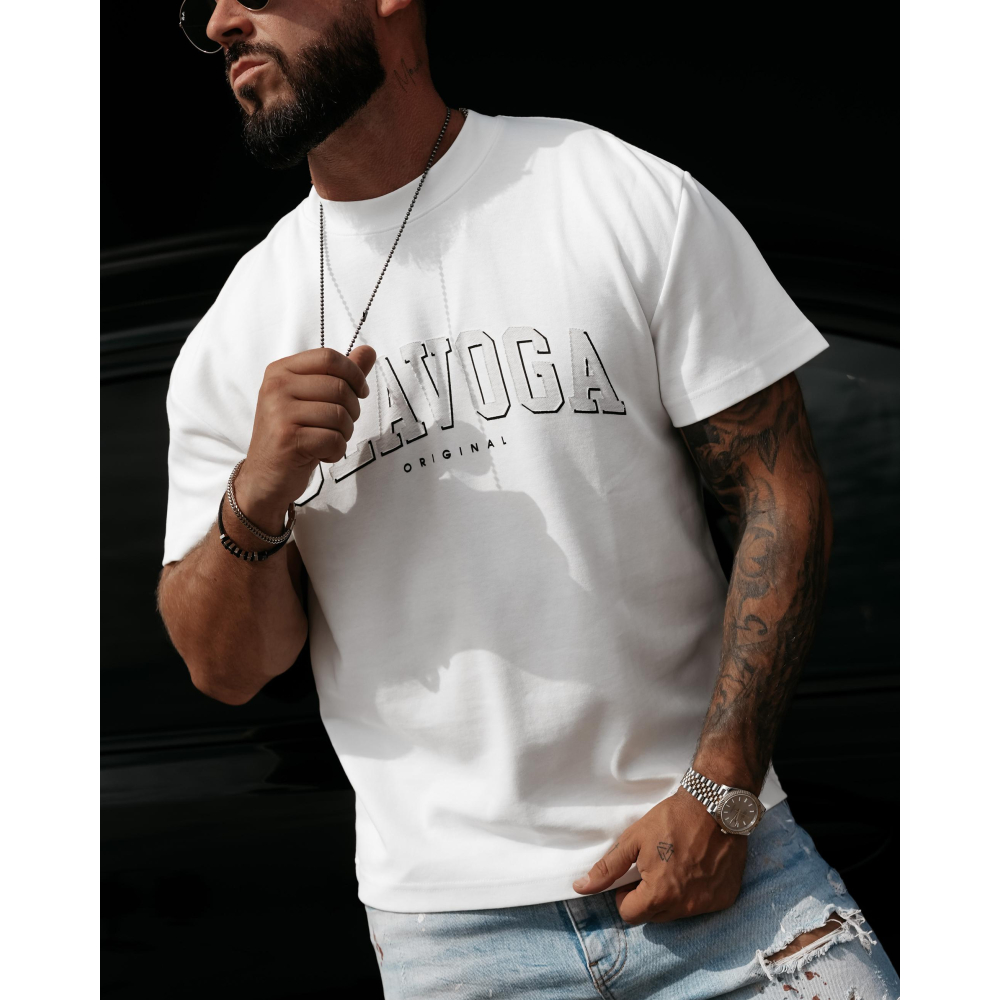 BLUZKA T-SHIRT MĘSKI OVERSIZE OLAVOGA MEN GIVENCE ECRU