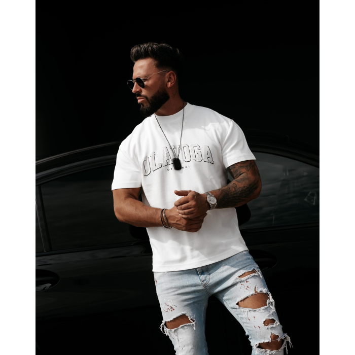 BLUZKA T-SHIRT MĘSKI OVERSIZE OLAVOGA MEN GIVENCE ECRU