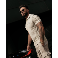 BLUZKA T-SHIRT MĘSKI POLO OVERSIYE OLAVOGA MEN BALARDI OLIV