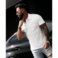 BLUZKA T-SHIRT MĘSKI POLO OVERSIYE OLAVOGA MEN BALARDI ECRU