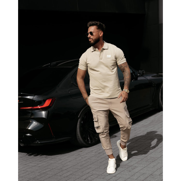 BLUZKA T-SHIRT MĘSKI POLO OVERSIYE OLAVOGA MEN BALARDI OLIV