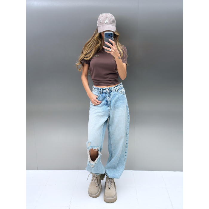 BLUZKA T-SHIRT OLAVOGA HAYO BROWN
