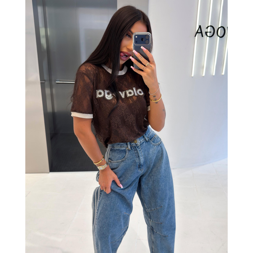BLUZKA T-SHIRT OVERSIZE OLAVOGA CIRCULAR BROWN BLUZKA T-SHIRT OVERSIZE OLAVOGA CIRCULAR BROWN