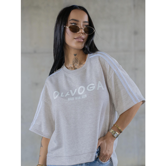 BLUZKA T-SHIRT OVERSIZE OLAVOGA KALMA MELANGE