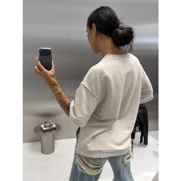 BLUZKA T-SHIRT OVERSIZE OLAVOGA KALMA MELANGE