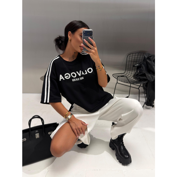 BLUZKA T-SHIRT OVERSIZE OLAVOGA KALMA BLACK