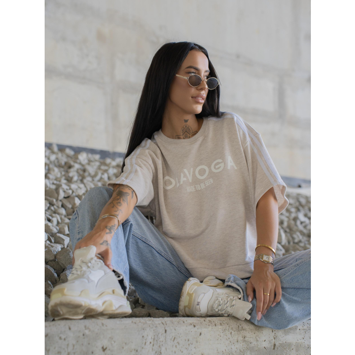 BLUZKA T-SHIRT OVERSIZE OLAVOGA KALMA MELANGE