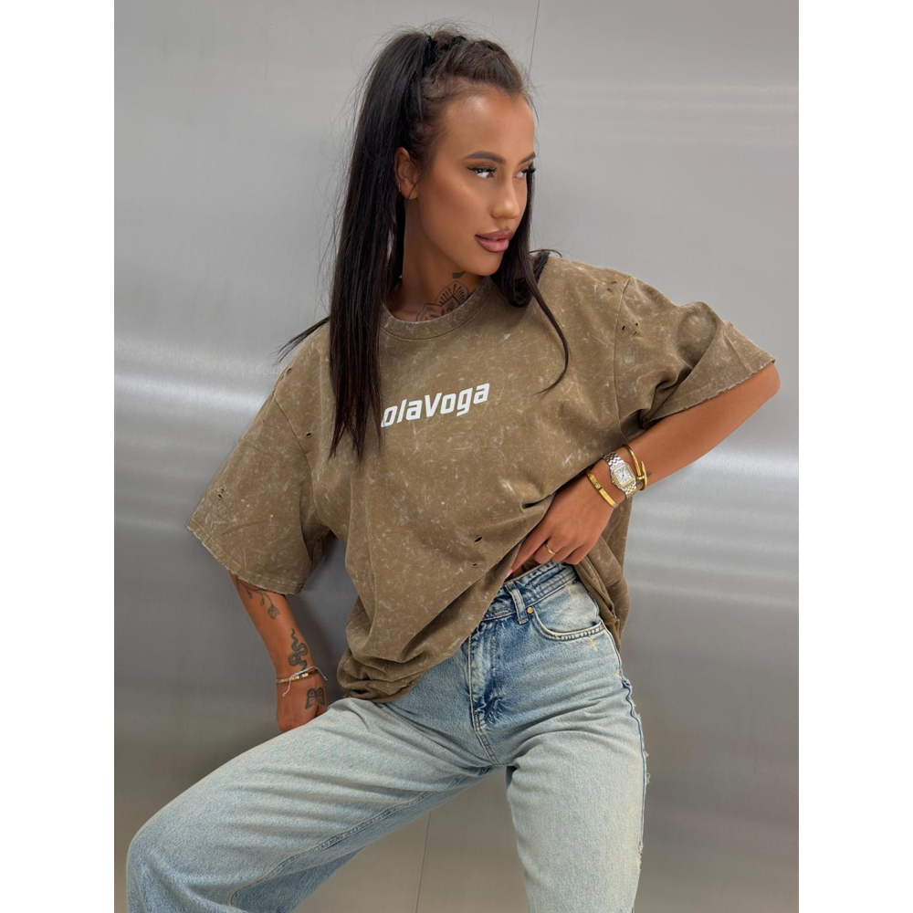 BLUZKA T-SHIRT OVERSIZE OLAVOGA STREET CLASSIC BEIGE BLUZKA T-SHIRT OVERSIZE OLAVOGA STREET CLASSIC BEIGE