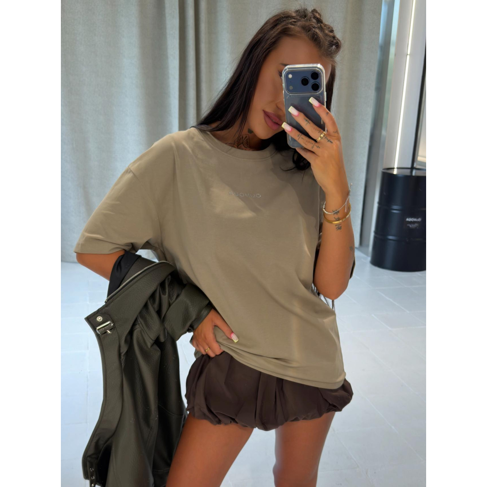 BLUZKA T-SHIRT OVERSIZE OLAVOGA VERDI TAUPE BLUZKA T-SHIRT OVERSIZE OLAVOGA VERDI TAUPE