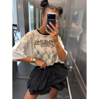 BLUZKA T-SHIRT OVERSIZE OLAVOGA VIRELLA ECRU