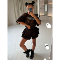 BLUZKA T-SHIRT OVERSIZE OLAVOGA VIRELLA BROWN