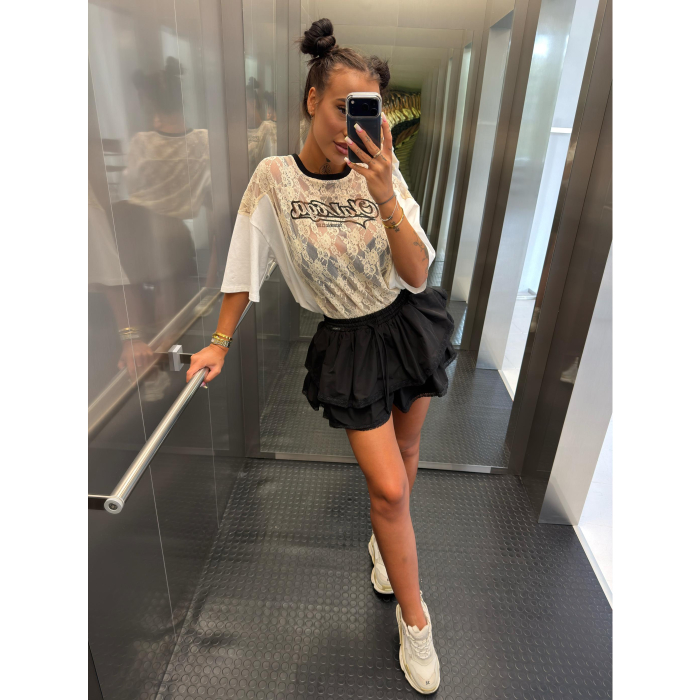 BLUZKA T-SHIRT OVERSIZE OLAVOGA VIRELLA ECRU