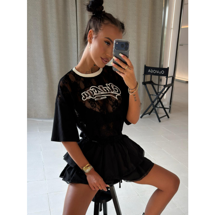 BLUZKA T-SHIRT OVERSIZE OLAVOGA VIRELLA BLACK