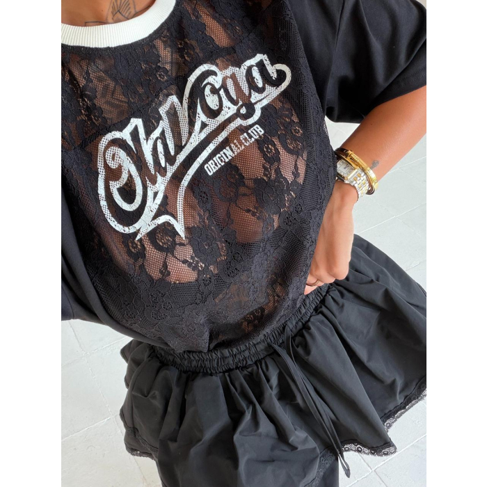 BLUZKA T-SHIRT OVERSIZE OLAVOGA VIRELLA BLACK