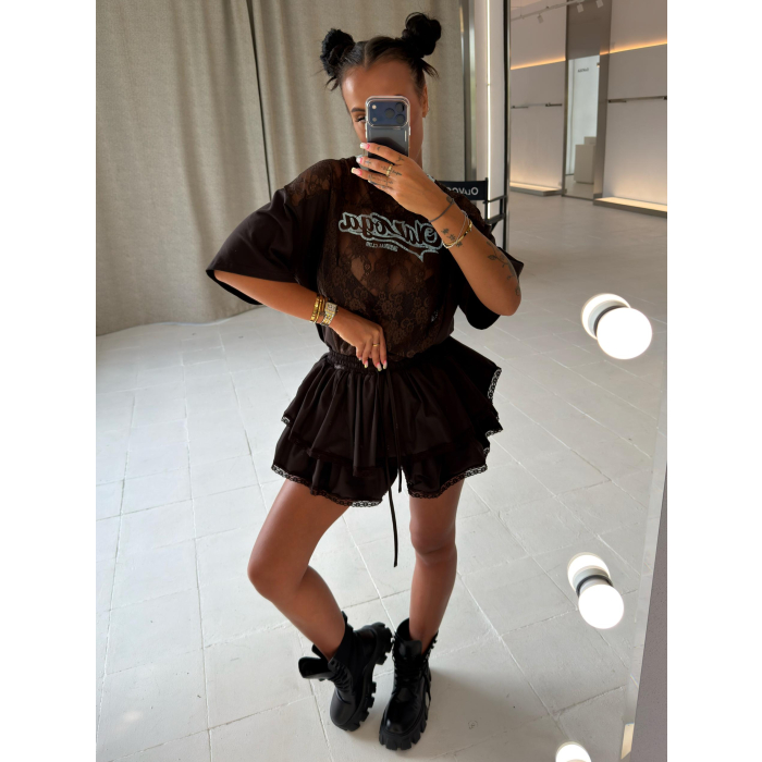 BLUZKA T-SHIRT OVERSIZE OLAVOGA VIRELLA BROWN