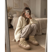 BUTY DAMSKIE ŚNIEGOWCE INUKI OLAVOGA SHOES ETNA BEIGE