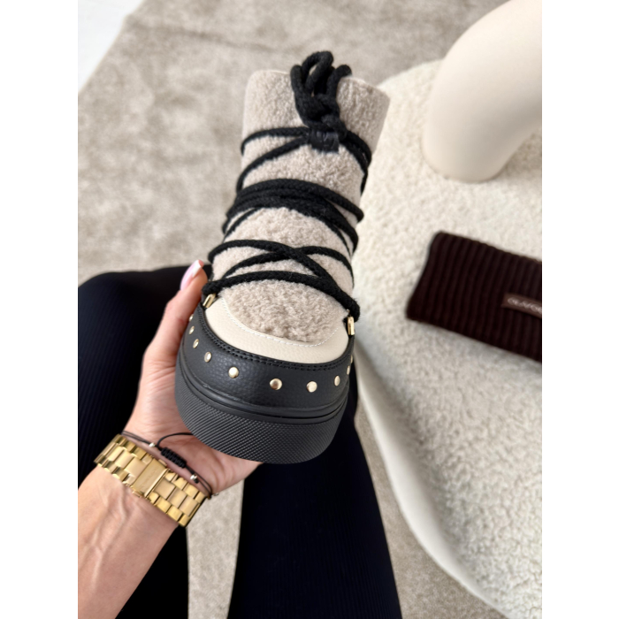 BUTY DAMSKIE ŚNIEGOWCE INUKI OLAVOGA SHOES ETNA BLACK