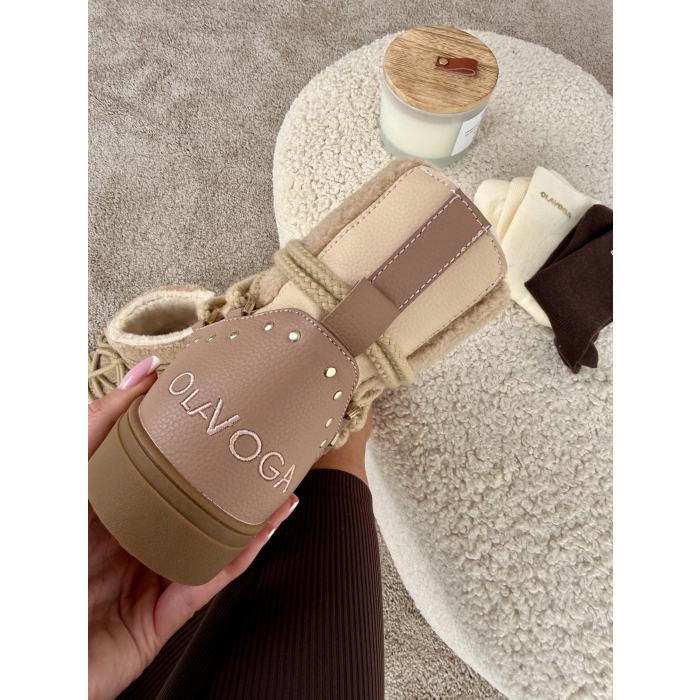 BUTY DAMSKIE ŚNIEGOWCE INUKI OLAVOGA SHOES ETNA BEIGE