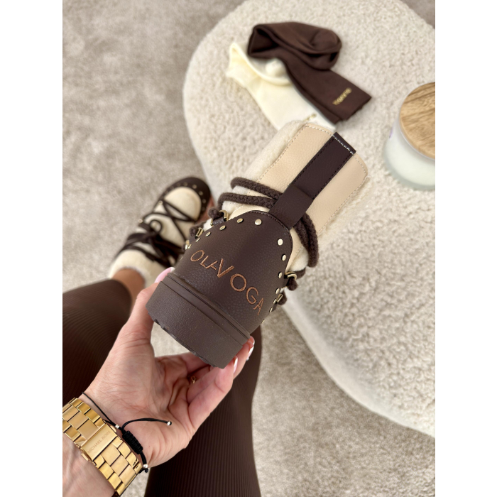 BUTY DAMSKIE ŚNIEGOWCE INUKI OLAVOGA SHOES ETNA BROWN