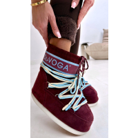 BUTY DAMSKIE ŚNIEGOWCE MOON OLAVOGA SHOES YETI BURGUND
