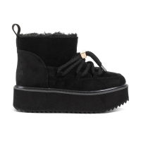 BUTY DAMSKIE ŚNIEGOWCE SKÓRZANE FUTERKO OLAVOGA SHOES GRANDA BLACK