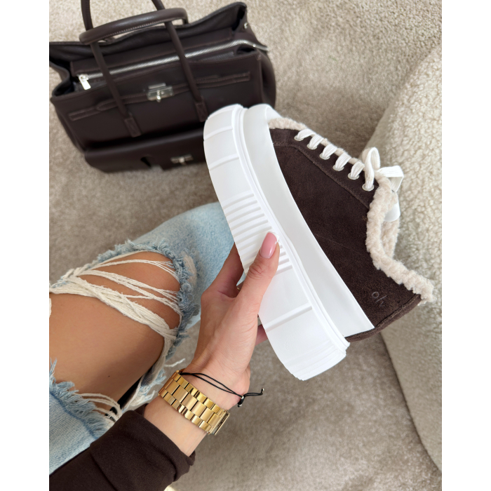 BUTY DAMSKIE SNEAKERSY OLAVOGA SHOES LULL BROWN