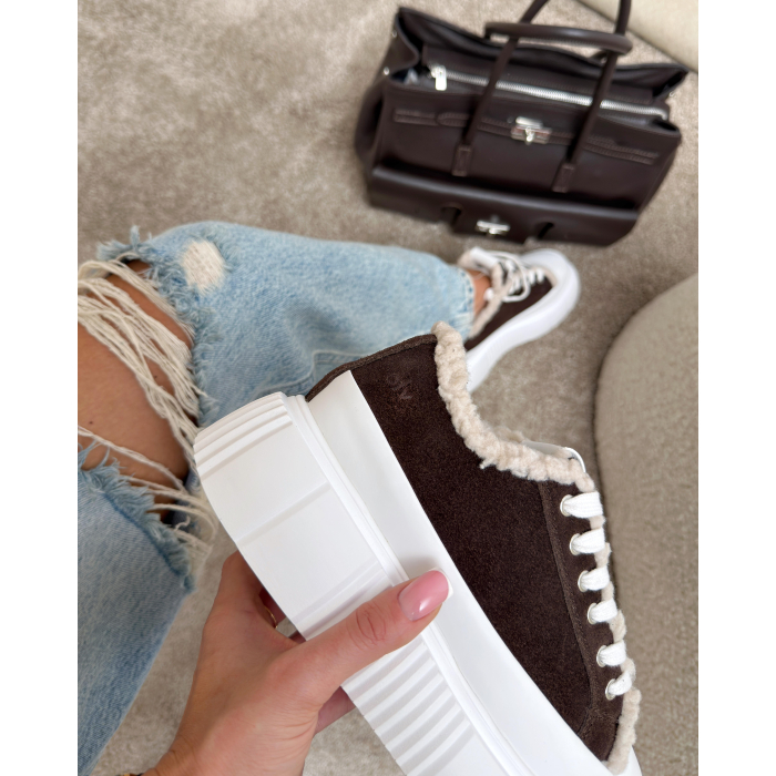 BUTY DAMSKIE SNEAKERSY OLAVOGA SHOES LULL BROWN