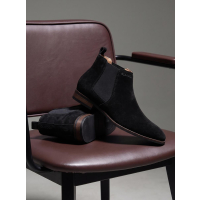 BUTY MĘSKIE SKÓRA NATURALNA OLAVOGA MEN SHOES DALLAS BLACK