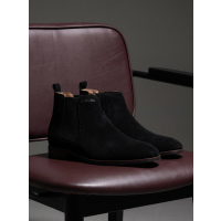 BUTY MĘSKIE SKÓRA NATURALNA OLAVOGA MEN SHOES DALLAS BLACK