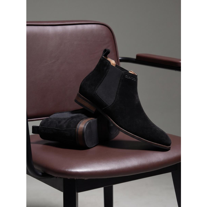 BUTY MĘSKIE SKÓRA NATURALNA OLAVOGA MEN SHOES DALLAS BLACK