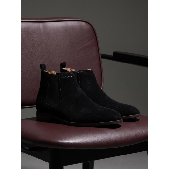 BUTY MĘSKIE SKÓRA NATURALNA OLAVOGA MEN SHOES DALLAS BLACK