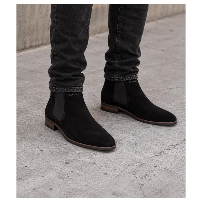 BUTY MĘSKIE SKÓRA NATURALNA OLAVOGA MEN SHOES DALLAS BLACK