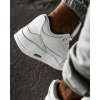 BUTY MĘSKIE SNEAKERSY NA GRUBSZEJ PODESZWIE OLAVOGA MEN SHOES JOKERY WHITE