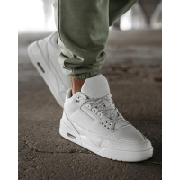 BUTY MĘSKIE SNEAKERSY NA GRUBSZEJ PODESZWIE OLAVOGA MEN SHOES JOKERY WHITE