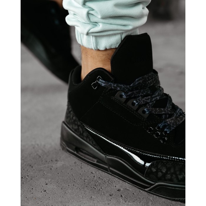 BUTY MĘSKIE SNEAKERSY NA GRUBSZEJ PODESZWIE OLAVOGA MEN SHOES JOKERY BLACK