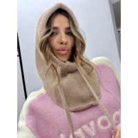 KOMINIARKA CZAPKA BALAKLAVA OLAVOGA SABINA DARK BEIGE