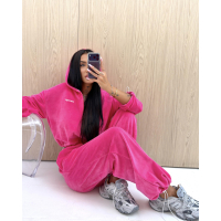 KOMPLET DAMSKI WELUROWY OLAVOGA AMBITION PINK AMARANT