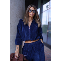 KOMPLET DAMSKI WELUROWY OLAVOGA AMBITION NAVY BLUE