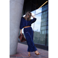KOMPLET DAMSKI WELUROWY OLAVOGA AMBITION NAVY BLUE