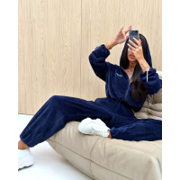 KOMPLET DAMSKI WELUROWY OLAVOGA AMBITION NAVY BLUE