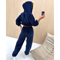 KOMPLET DAMSKI WELUROWY OLAVOGA AMBITION NAVY BLUE