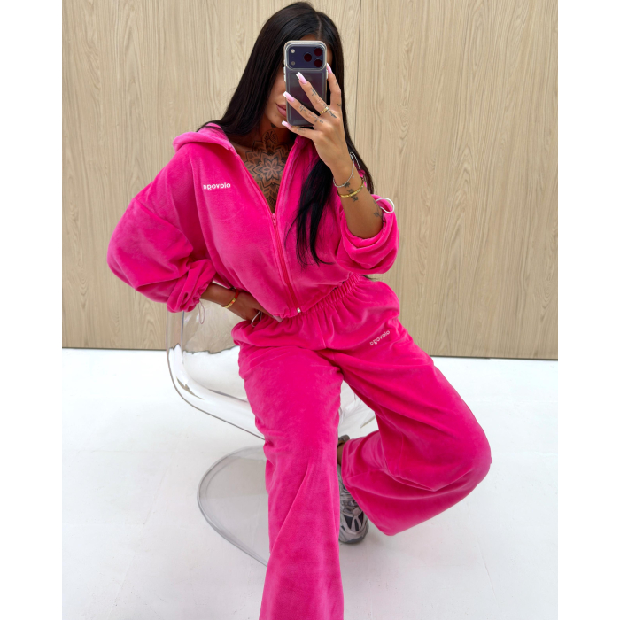 KOMPLET DAMSKI WELUROWY OLAVOGA AMBITION PINK AMARANT