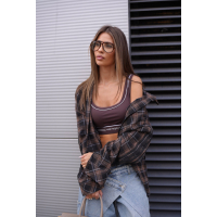 KOSZULA OVERSIZE DAMSKA KRATA OLAVOGA HYPE NAVY BLUE