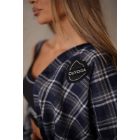 KOSZULA OVERSIZE DAMSKA KRATA OLAVOGA HYPE NAVY BLUE