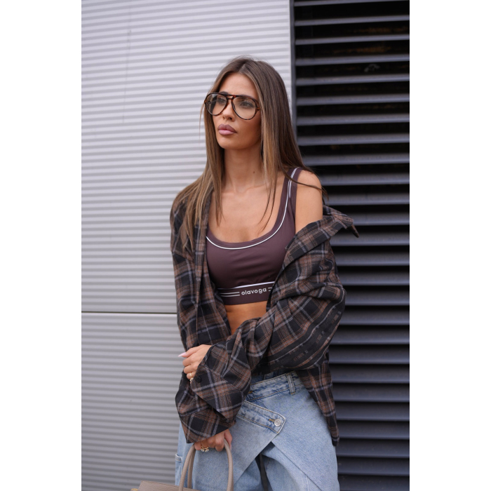 KOSZULA OVERSIZE DAMSKA KRATA OLAVOGA HYPE NAVY BLUE