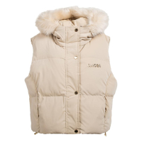 KURTKA BEZRĘKAWNIK KAMIZELKA OVERSIZE OLAVOGA SIERY BEIGE
